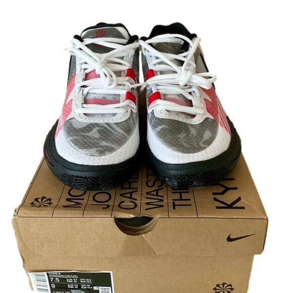 Nike Men\'s Kyrie 8 Basketball White University Red/Black Size 7.5 NEW NIB main image 10